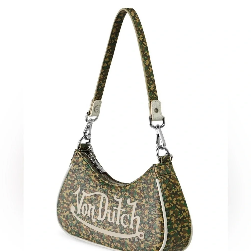 💚🤎VON DUTCH GREEN CAMO SHOULDER BAG💚🤎NWT